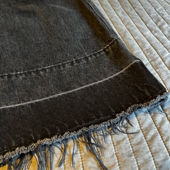 Moussy Elba wide cropped black denim size 28 - Picture 10 of 11